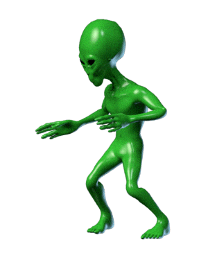 dancing alien